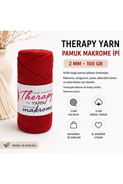 THERAPY YARN Pamuk Makrome Örgü İpi