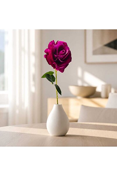 decotoys Floare artificială trandafiri roz cu tija 60cm 3/set
