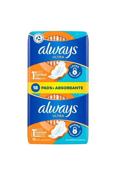 Always Sanitary Pads - Duo Ultra Normal, size 1, 18 pcs