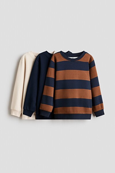 H&M 3'lü İçi Tüylü Sweatshirt