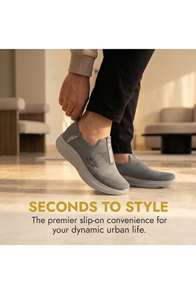 Lucky Steps Men Casual Shoes Comfortable Mesh Knit Slip On Sneakers Lightweig...