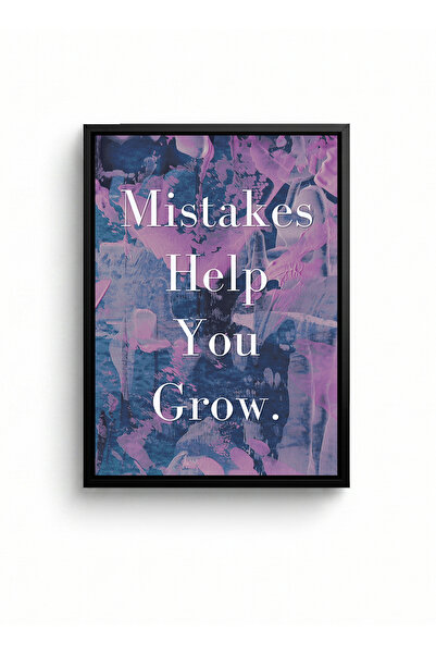 LOWHA Canvas Wall Art on Wood Frame with Black Floating Frame & Motivational ...
