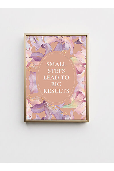 LOWHA Canvas Wall Art on Wood Frame with Gold Floating Frame&Motivational Quo...