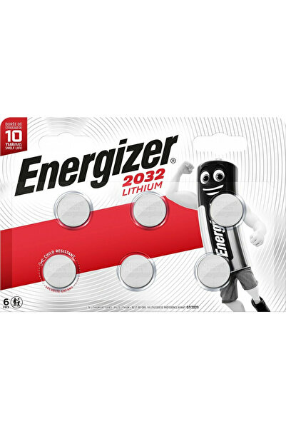 Energizer Μπαταρίες Λιθίου Ρολογιών CR2032 3V 6τμχ