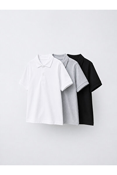 Tifina Kids Children's School Polo Neck Lacoste 3-Piece Short Sleeve Pack