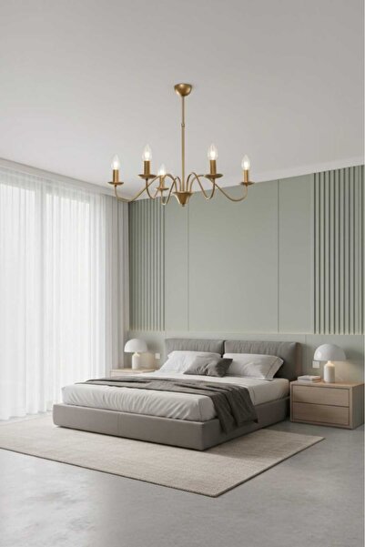 BSA LIGHTING VELA 5'Li ESKİTME MODERN AVİZE ( E14 DUYLU) KLASİK ŞIK AVİZE