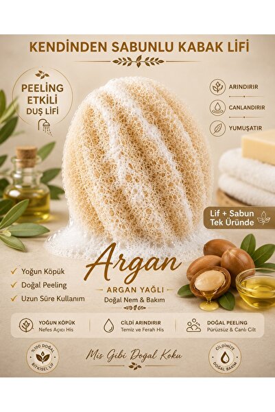 Argan-Kendinden sabunlu kabak lif- peeling - KOKUSUZ