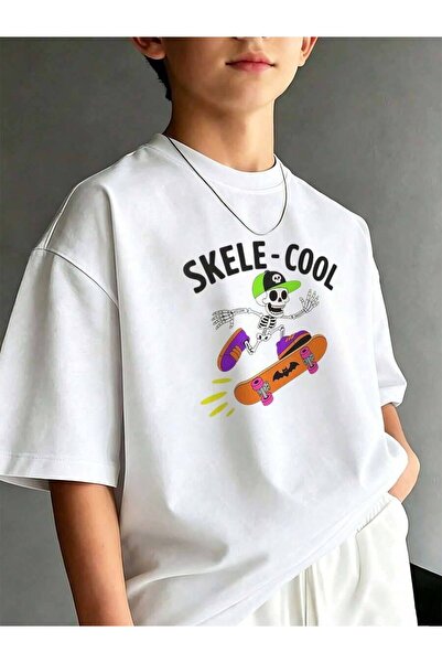 9JY Teen Boy Street Style Skateboard Graphic Cotton Crewneck Short Sleeve TSh...
