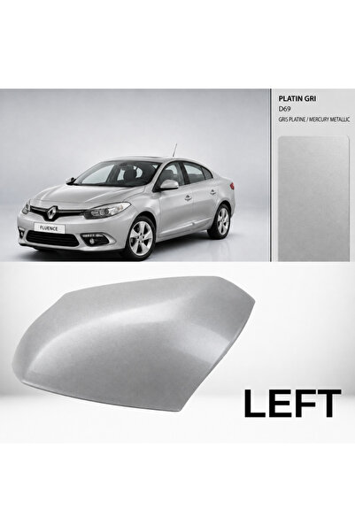 ZETOTO Fluence Ayna kapağı Sol D69 Platin Gri Gris Platine / Mercury Metallic