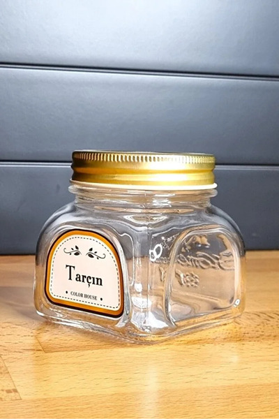 favorin 6 Pieces Spice Jar Homemade Collection Glass Jars 300Cc and Spice Label Set