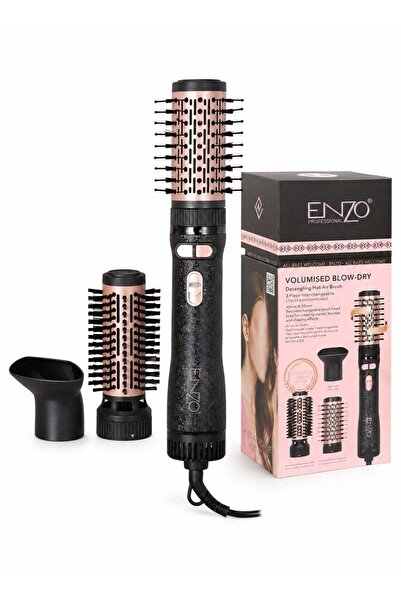 ENZO EN 6205 3-in-1 Rotating Hot Air Brush | Hair Dryer Brush, Volumizer & Bl...