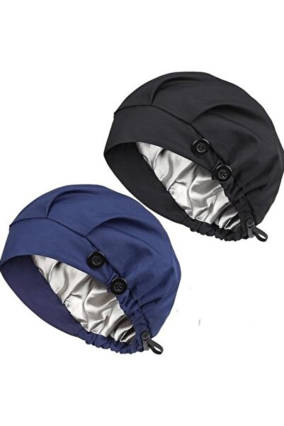 STARSTAR Satin-lined surgical cap 2pc with buttons unisex adjustable.