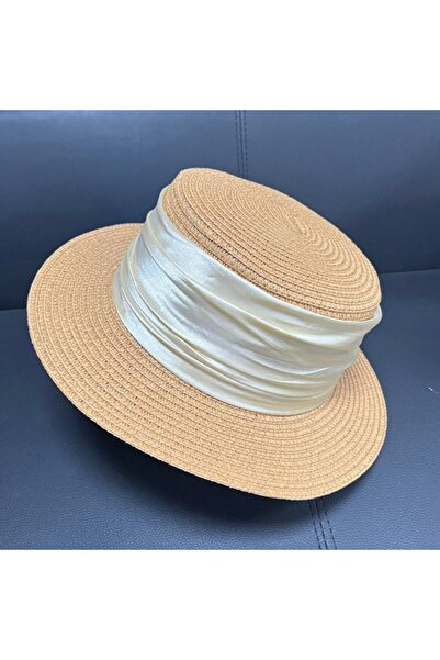 STARSTAR Women's summer straw hat 5cm brim French flat-top.