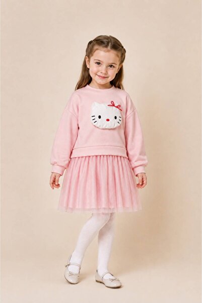 Eray Kids Devojčica Hello Kitty majica sa figuricama i kombinacija haljine od...