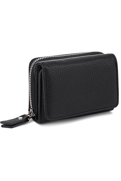 STARSTAR Women's small wallet black 10x8x4cm bi-fold coin purse.