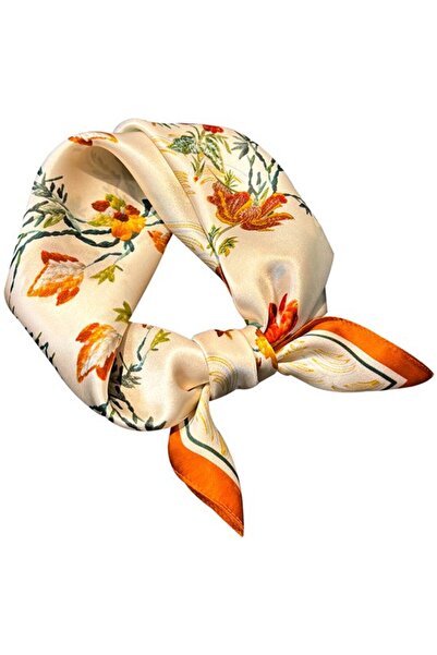 STARSTAR Silk scarf 53cm yellow 100% mulberry all-season women/girls.