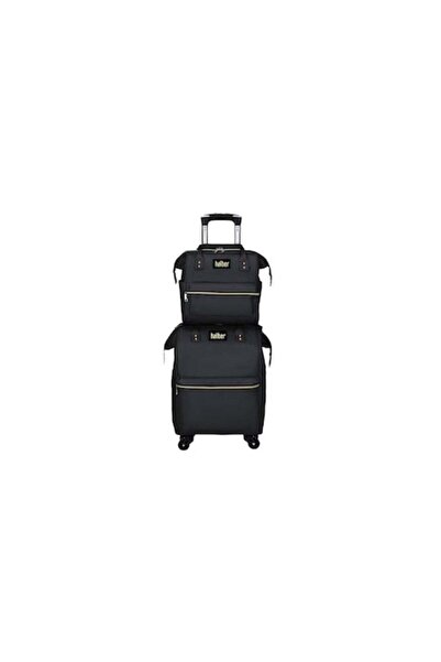 OEM Set 2-în-1: troler și geantă Halber, 49x34x20 cm și 29x29x16 cm, negru