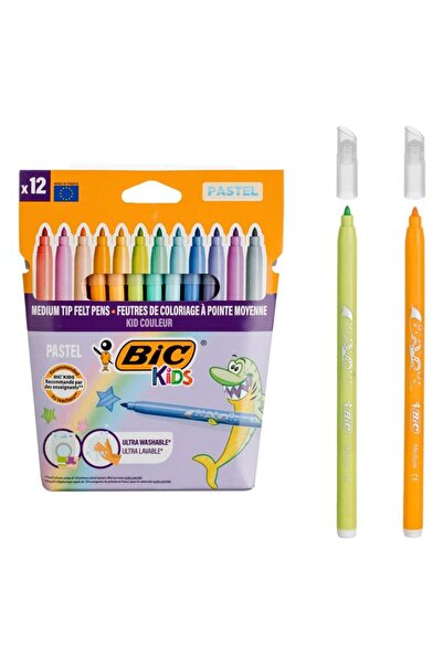 BAMI NETWORK Set carioci subtiri lavabile culori pastel 12 bucati