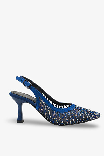 İNNABUTİKK Helias Women's Stoned Evening Dress Shoes - Navy Blue