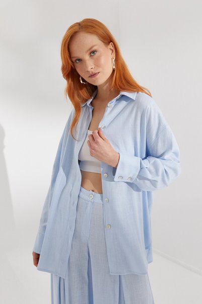 ONNO PRIVE Pile Detailed Double Suit Blue