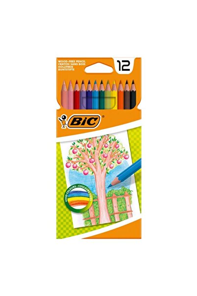 BAMI NETWORK Set creioane colorate subtiri BIC 12 bucati pentru toate varstele