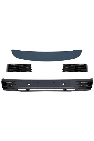 tuningset Spoiler bară față cu lumini de zi LED DRL și spoiler de plafon, com...