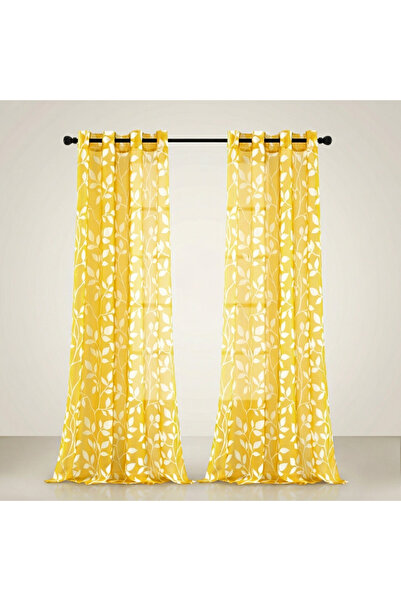 OtherMax Draperii cu inele Peste Transparent Set de 2 buc 140x240 cm Galbene ...