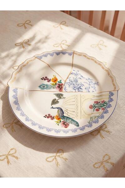 LC Waikiki Printed Porcelain Cake Plate 21 cm (W6)