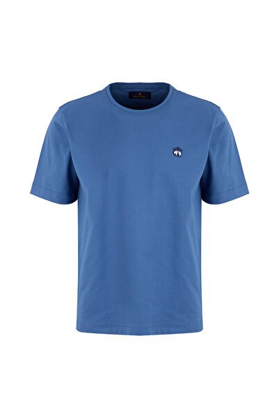 BROOKS BROTHERS Mavi Erkek Nakışlı T-Shirt BBSS26MTS018
