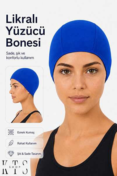 KTS SHOP Likralı Bez Yüzücü Bonesi – Deniz & Havuz İçin Esnek, Rahat, Hızlı K...