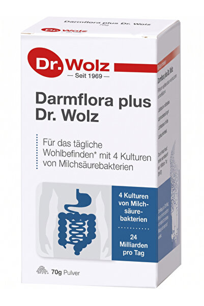 Dr. Wolz Darmflora plus cu 4 tipuri de culturi probiotice pulbere 70g