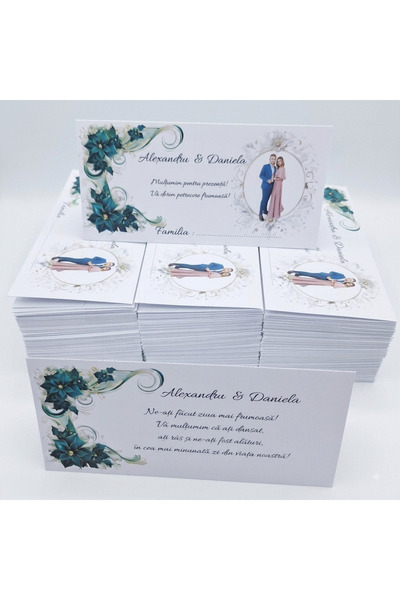 Generic Brand Set 50 Plicuri de bani pentru nuntă personalizate, model elegan...