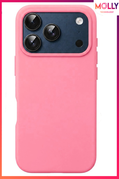 Molly iPhone 17 PRO İçin Pamuk Şeker Liquid İçi Kadife Mat Silikon Kılıf