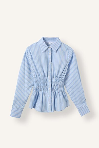 DeFacto Fitted Striped Poplin Long Sleeve Shirt H0347Ax26Au