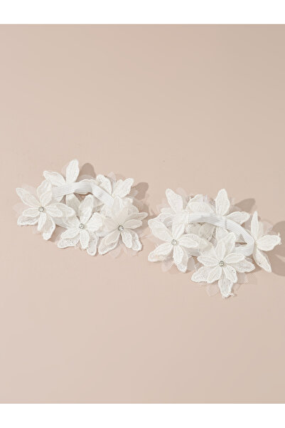 Take Two By Styli Pack of 2 White Floral Hair Tie