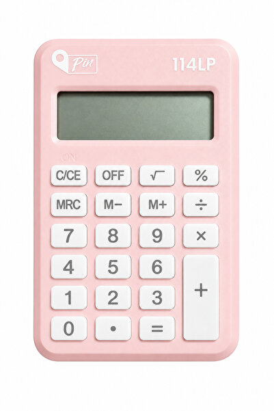 Pin 114LP Cep Tipi Hesap Makinesi Pastel Pembe – 8 Hane