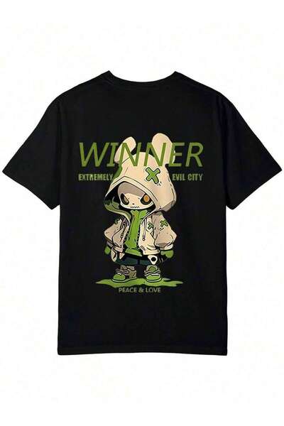 21JNRY Men's Casual Cotton T-Shirt - Short Sleeve, Round Neck With Unique Gra...
