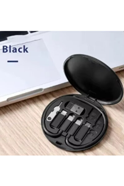 Choice black Portable Multifunctional Data Cable Storage Box, 60W Fast Chargi...