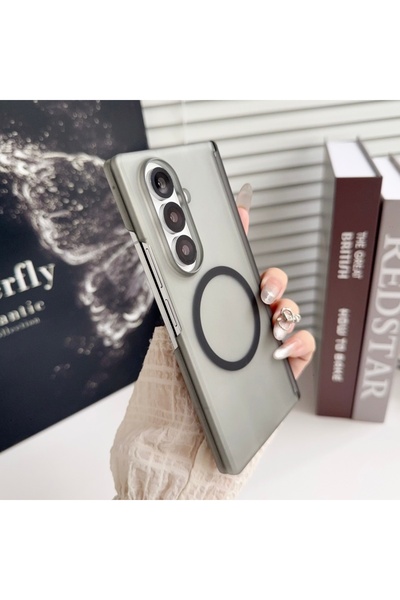 Choice15 Galaxy Z Fold7 Black Frosted Translucent Magnetic Wireless Charging ...