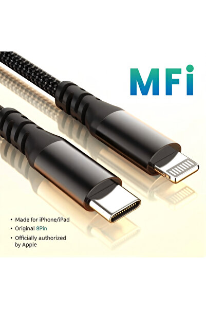 Choice 2m black MFi Certified 20W USB C to Lightning Braided 6FT/10FT Fast Ch...