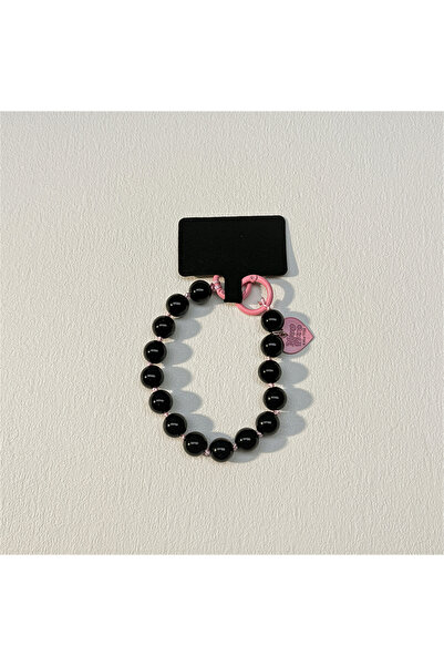 Choice5 Black 1Pc Korean Cute Colorful Love Heart Bead Phone Pendant Charm St...