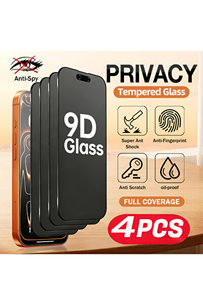 Choice26 iPhone17 Pro Max Anti Peeping 4 Pieces NNBILI 4pcs Tempered Glass Pr...