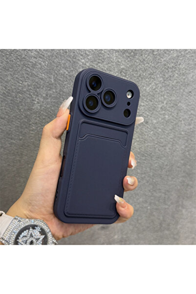 Choice83 iPhone17 Pro Max Navy Blue Luxury Soft Silicone Wallet Case For iPho...