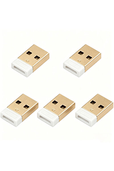 Choice White 5Pac Full Tight USB to USB C Adapter, USB Type A Male to USB Typ...