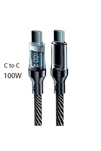 Choice 2m 100W C to C cable 100W 120W USB C Cable Fast Charging Cord with LED...