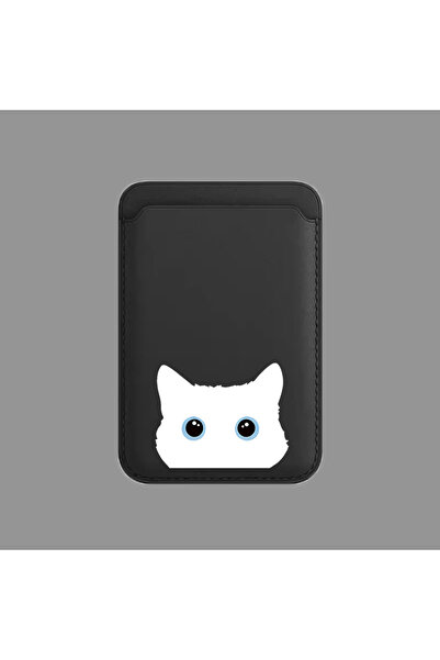 Choice6 HE-ZXKB-KB151 Cute Couple Black White Cat Cartoon Card Holder Magneti...