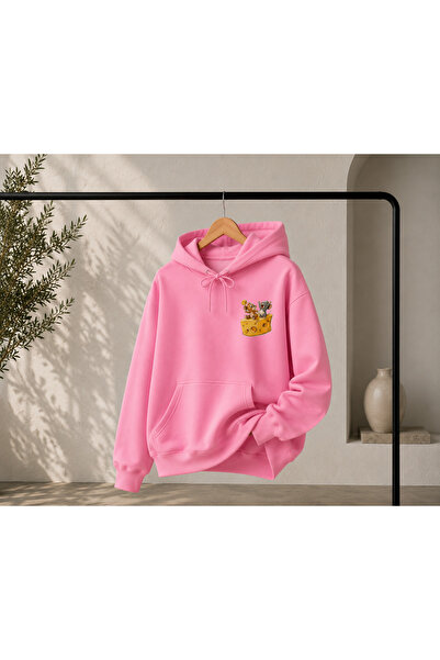 MYDARKSTYLE Unisex Jerry and Tuffy Character Printed Winter Sweatshirt