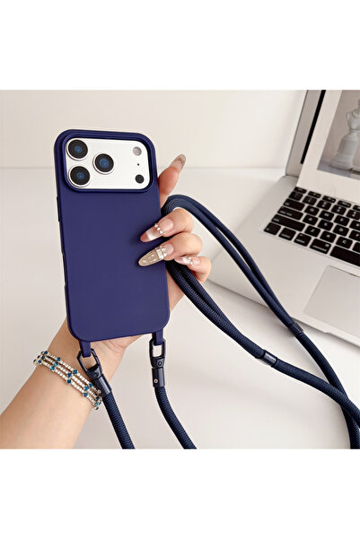 Choice iPhone17 Pro Max Navy Blue Official Lanyard Case For iPhone 17 Pro Max...