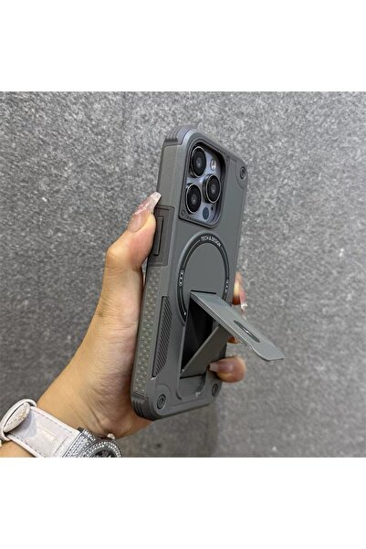 Choice4 Galaxy S24 Ultra Gray Invisible Kickstand Magnetic Case For Samsung S...