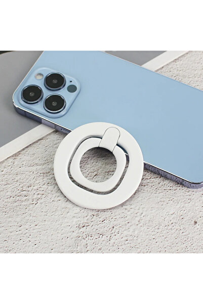 choice2 White Smartphone Strong Magnetic Finger Ring Holder for iPhone 17 16 ...